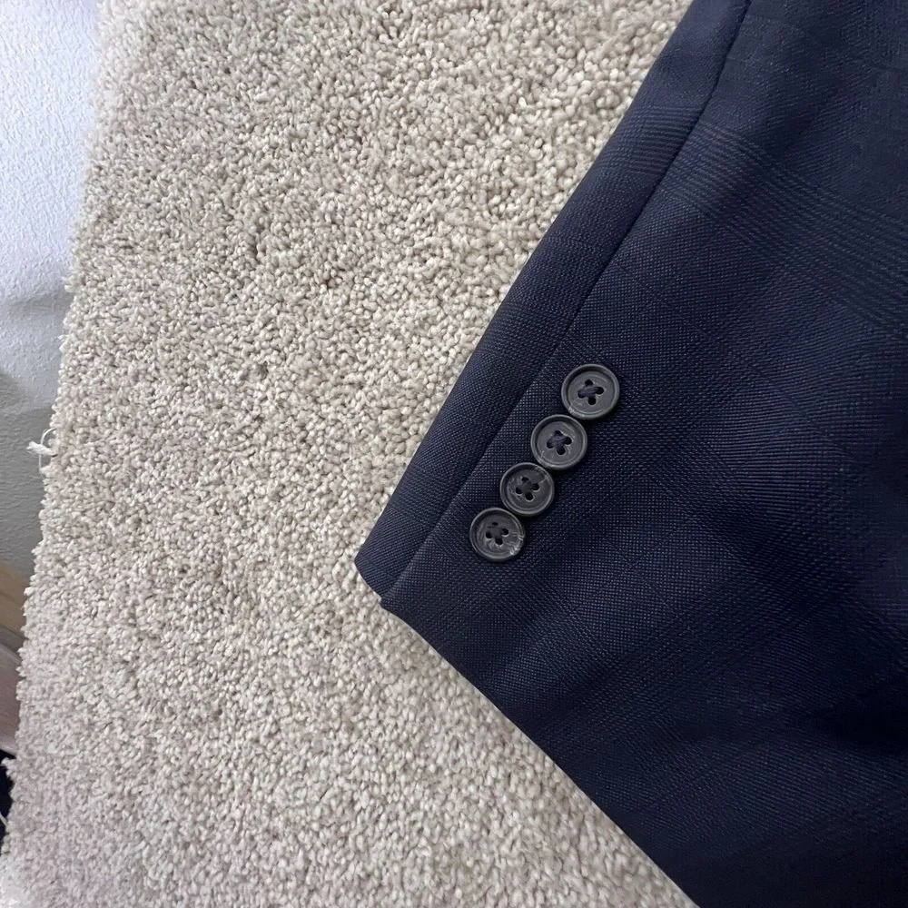 David Donahue Blue Wool Sport Blazer‎ Jacket Made in Canada